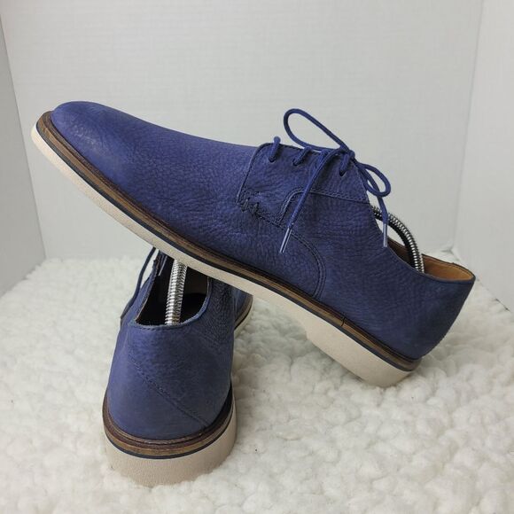 Clark\'s Malwood Plain Oxford Men\'s Size 10.5 Navy Nubuck Lace Up Shoes main image 5